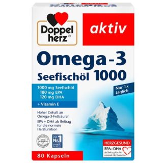 多寶雙心Doppelherz 魚油 Omega-3 omega3 1000mg 80顆