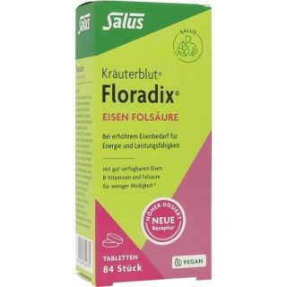 Floradix 莎露斯 Salus 天然草本 鐵元錠 (綠盒) 84粒 鐵元 鐵錠