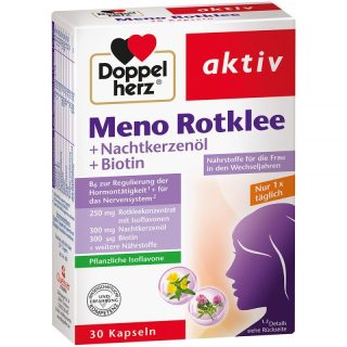 多寶雙心Doppelherz 熟齡女性維生素 月見草+紅三葉草+生物素膠囊 30粒