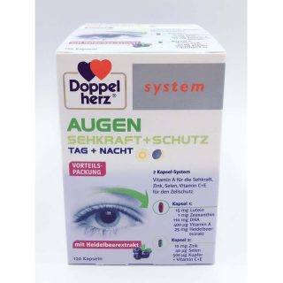 多寶雙心Doppelherz Augen Sehkraft+Schutz高單位 葉黃素膠囊+山桑子萃取物配方